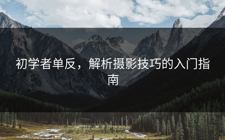 初学者单反,解析摄影技巧的入门指南 初学者单反,解析摄影技巧的入门指南