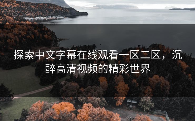 探索中文字幕在线观看一区二区,沉醉高清视频的精彩世界 探索中文字幕在线观看一区二区,沉醉高清视频的精彩世界