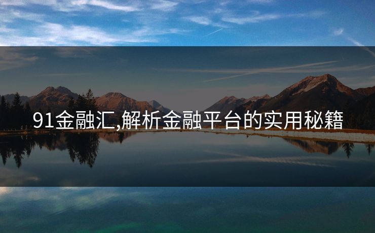 91金融汇,解析金融平台的实用秘籍